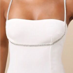 Lulus Upscale Flirt Ivory Rhinestone Sleeveless Bodycon Midi Dress
XL